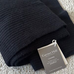 Garnet Hill Black Women's Cashmere Scarf